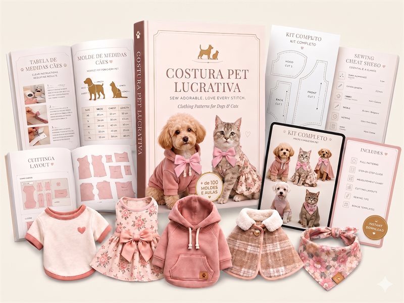 Kit de Moldes para Costura Pet